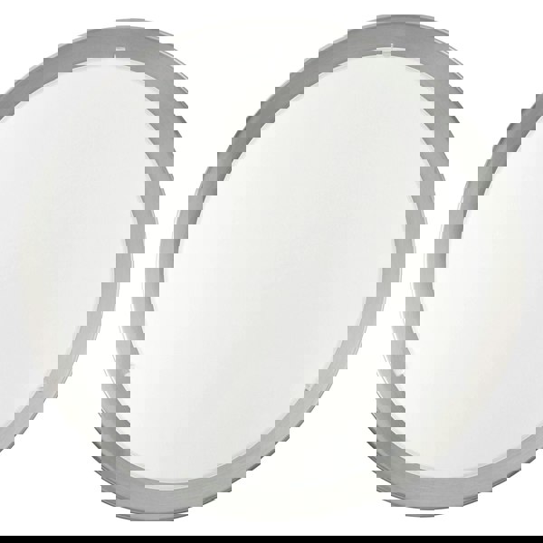 Wall Flush Ceiling Light Satin Nickel White Clear Satin Glass Bulb E27 1x60W Loops