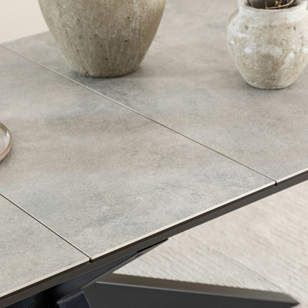 Furniture To Go Heaven Extendable Dining Table with Ceramic Grey Top 200cm
