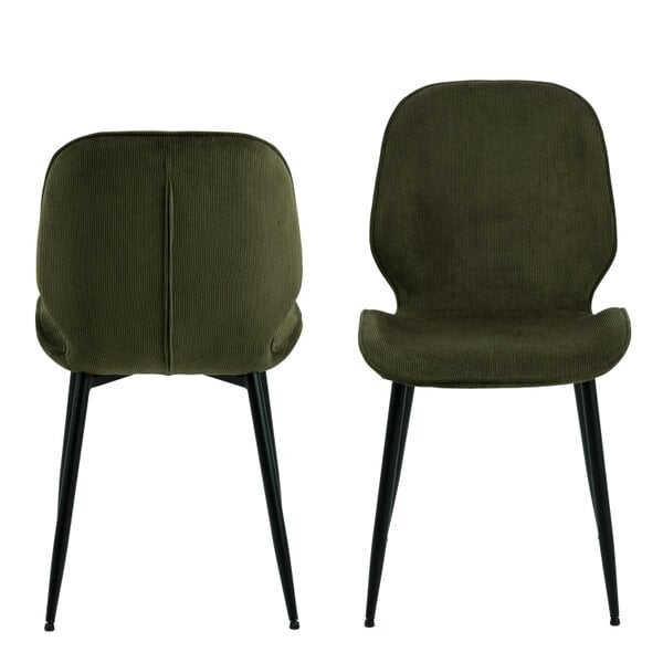 Wyld Haus Set of 4 Larkwood Olive Green Dining Chairs