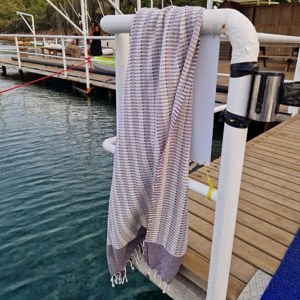 Cotton and Olive Twist Cotton Hammam Towel