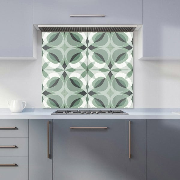 Warren Reed - Designer Geometric Green Grey Kitchen Splashback