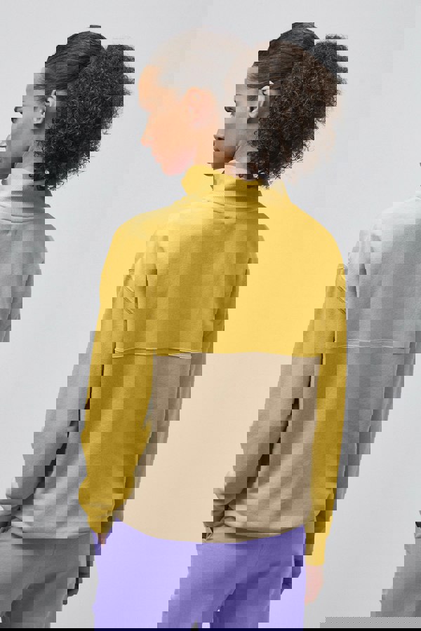 ENORSIA Colour Block LS High Neck Sweatshirt