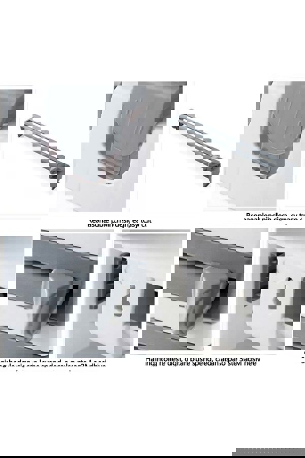 Living and Home 4-in-1 Kitchen Cling Foil Wrap Dispenser Roll Holder with Cutter Spice Towel Rack