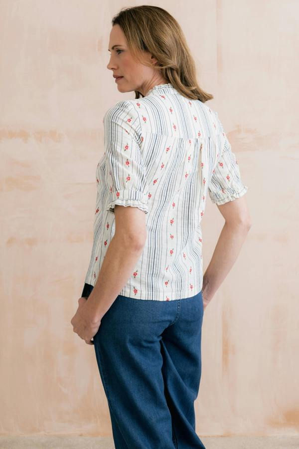 Lily & Me Wren Frill Blouse Ecru