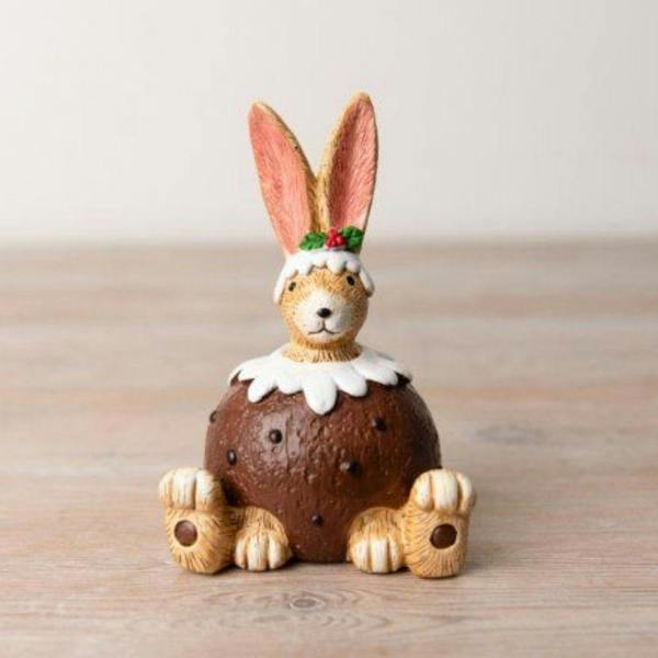 Garden Greatness Jasper Rabbit Christmas Pudding Ornament