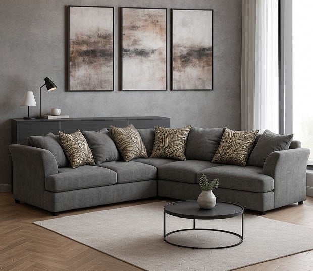 Furnishings For Less Mellors Chenille 5 Seater Corner Sofa