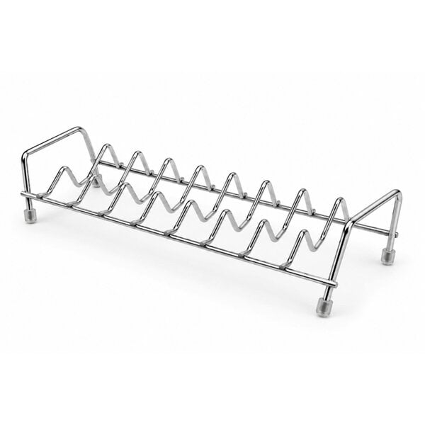Dyzi Stainless Steel Dish Rack 7 Slot Plate Lid Kitchen Organiser Silver