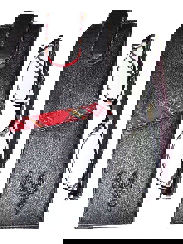 Mala Leather Braemar Soft Leather Glasses Case with Stag Tartan Accent