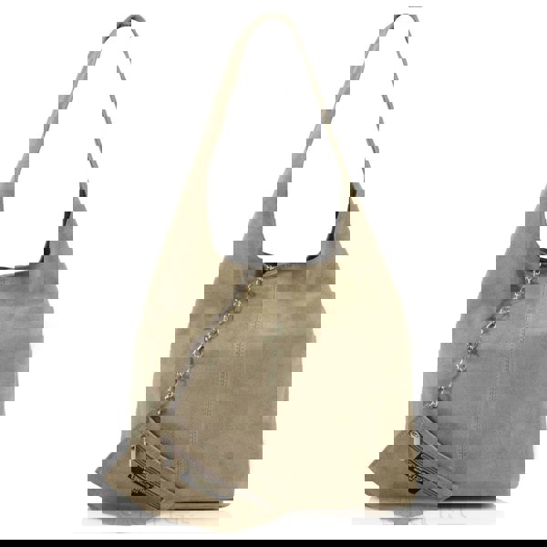 Kitise Slouch Genuine Italian Suede Large Tote Bag With Detachable Purse