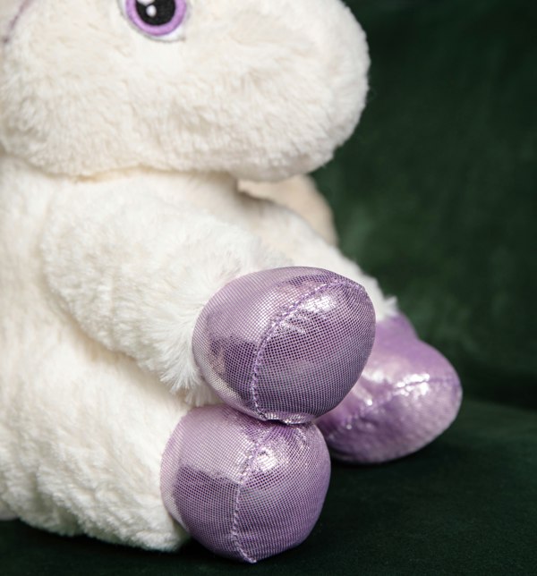 Samuel Alexander 24cm Plush White Unicorn with Sparkly Purple Horn and Hooves