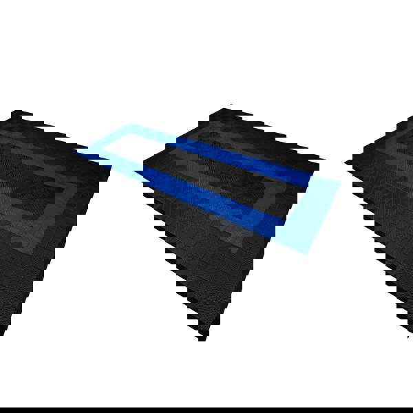 Monstershop Vented Garage Floor Tiles With Edges – 90 Black & 30 Blue