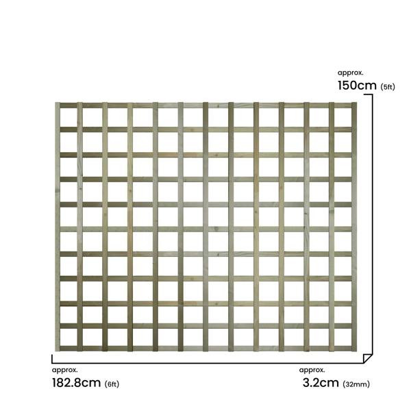3 pack trellis flat top square [w.6ft x h.5ft] 1