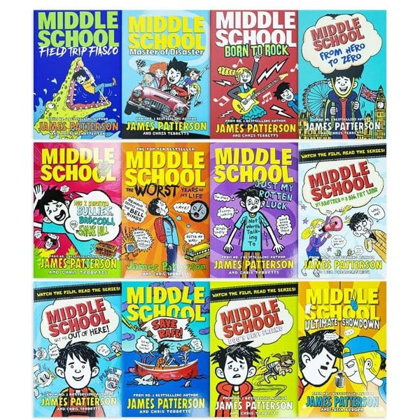 Middle School Series 12 Books Collection Set By James Patterson