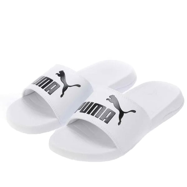 Puma Unisex Adult Popcat Logo Sliders - White