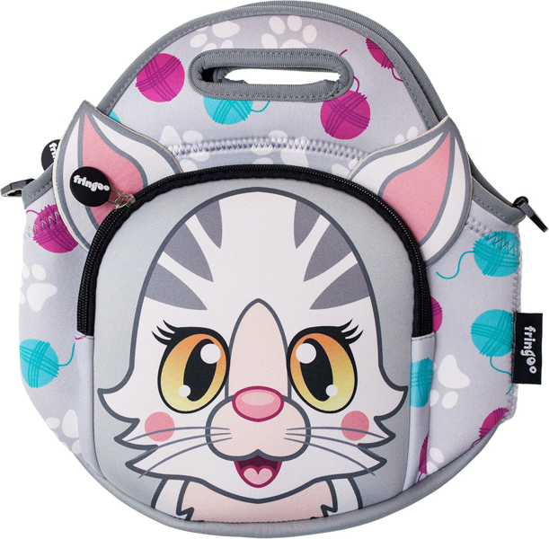Fringoo Kids Thermal Insulated Cooler Lunch Bag with Zipped Pocket & Shoulder Strap for School or Nursery