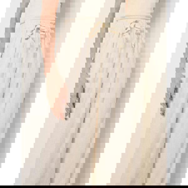 Blue Vanilla Linen-Blend Drawstring Trousers