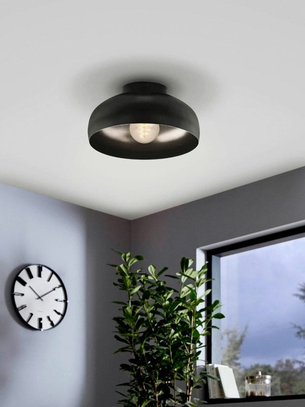 EGLO Mogano 2 Ø 28cm Black Matte Ceiling Light
