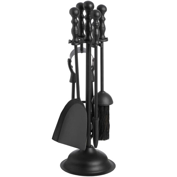 Hill Interiors Black Duchess Steel Hearth Tool Set - Black