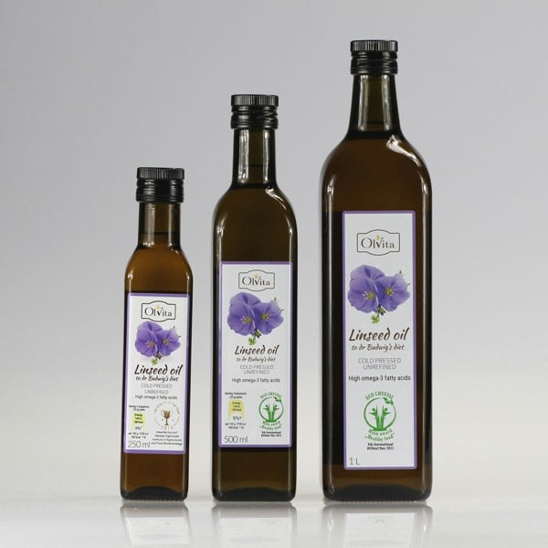 Ol'Vita Linseed | Flaxseed Oil for Dr Budwig Diet | Cold Pressed | Unrefined