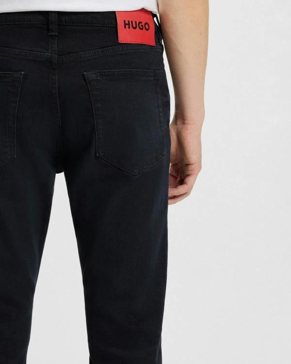 HUGO 734 Mens Extra-Slim-Fit Jeans in Stretch Denim - Dark Blue 403 | CHO | Designer Mens Jeans