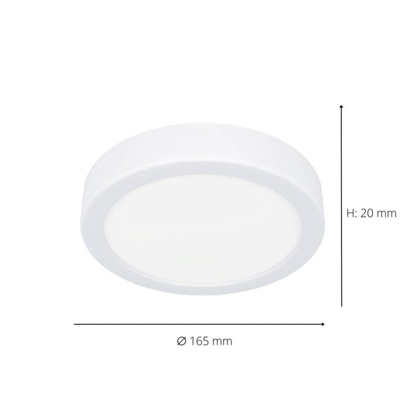 EGLO Fueva 6 Compact Surface-Mounted White Round LED Light WBS