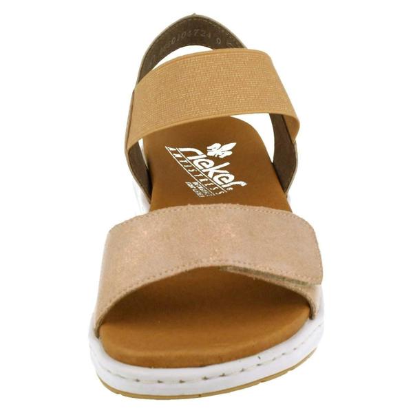 Rieker Ladies Rieker Wedge Heeled Strappy Sandals 64300