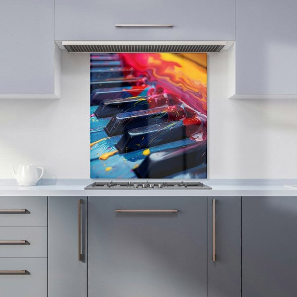 Warren Reed - Designer Colorful Melody: A Piano's Dream Kitchen Splashback