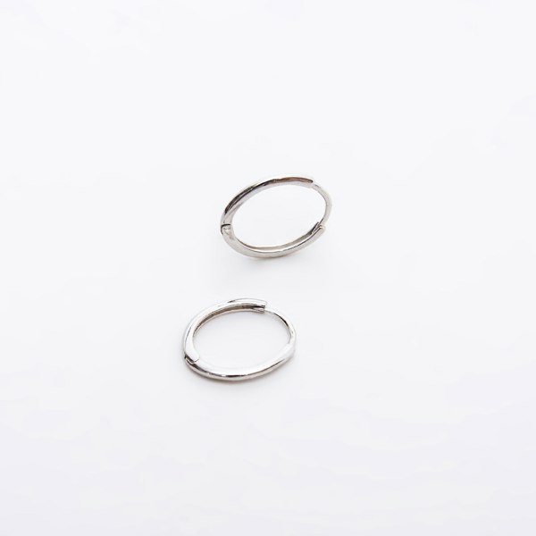 Spero London Sterling Silver Oval Hoop Earrings