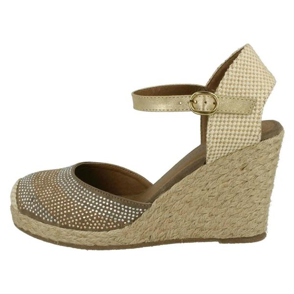 Savannah Ladies Savannah Bead Detail Wedge Sandals