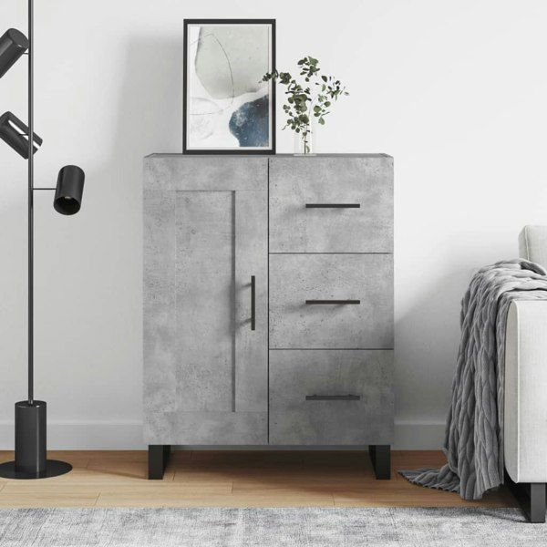 Berkfield Sideboard Concrete Grey 69.5x34x90 cm Engineered Wood