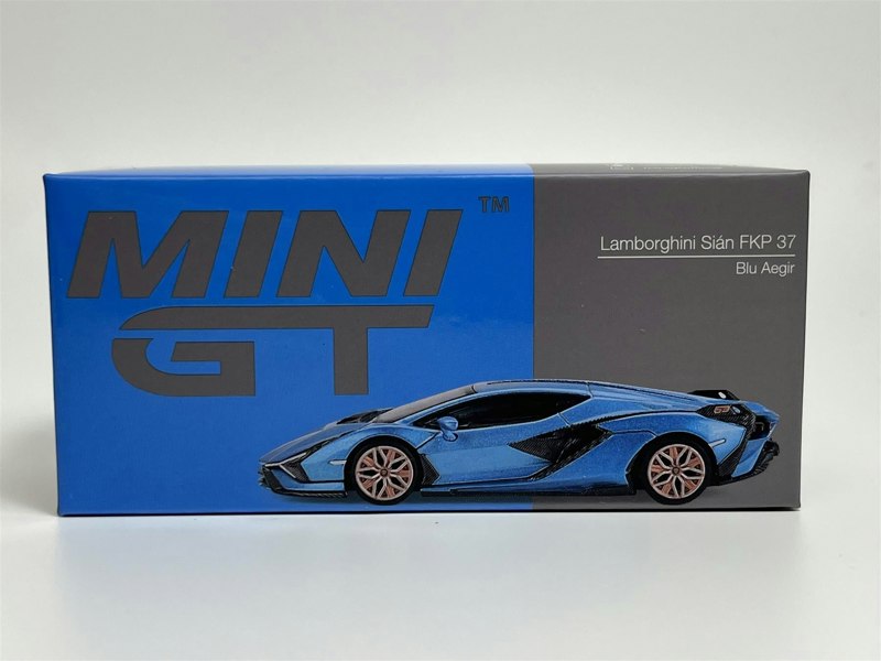 Mini GT Lamborghini Sian FKP 37 Blu Aegir LHD 1:64 Scale Mini GT MGT00573L