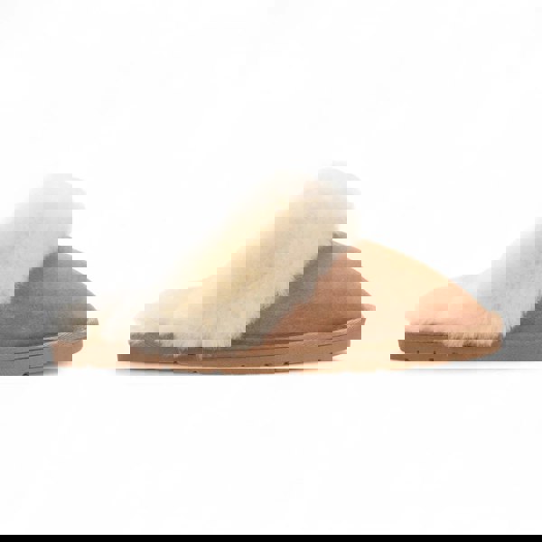 Infinity Leather Luna - Women's Sheepskin Suede Mule Slippers