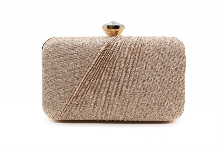 Kitise Luxury Pleated Style Clutch Evening Bag