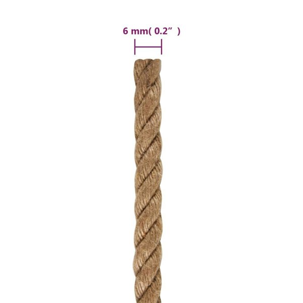Berkfield Jute Rope 100 m Long 6 mm Thick
