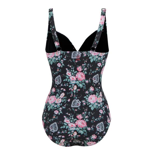 Regatta Womens Cath Kidston Hackney Rose One Piece Swimsuit - Black