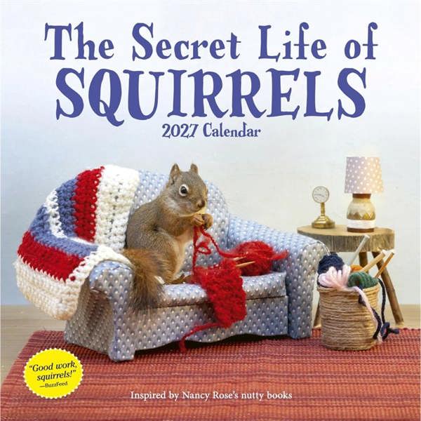 The Secret Life Of Squirrels Calendar 2027, Wall Calendars, Month To View, Humour, Gift
