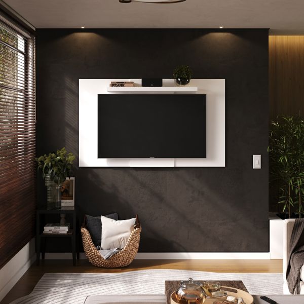 Core Products Lido TV Display Wall Panel, Extendable or Fixed with Adjustable Shelf