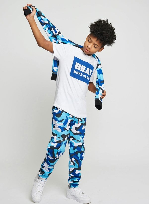 Beat Boyz Club Kingpin T-Shirt - White/Cobalt