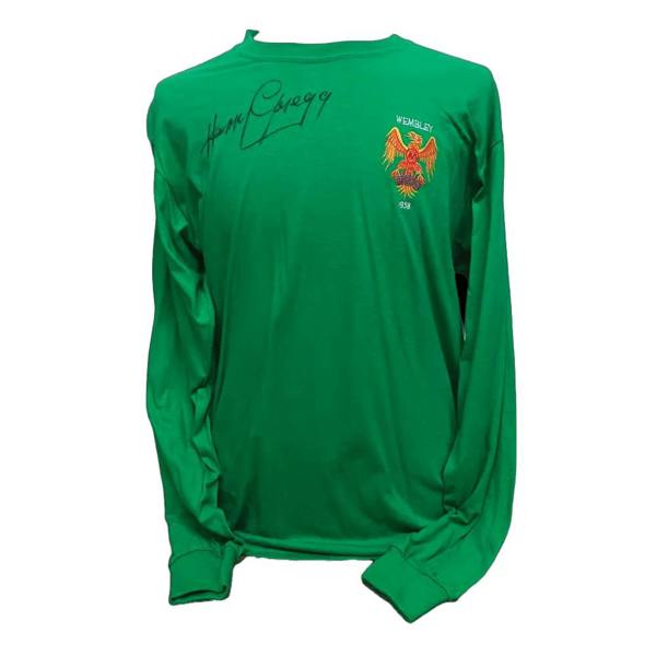 Unbranded Harry Gregg signed 1958 FA Cup Final retro shirt. — Unframed