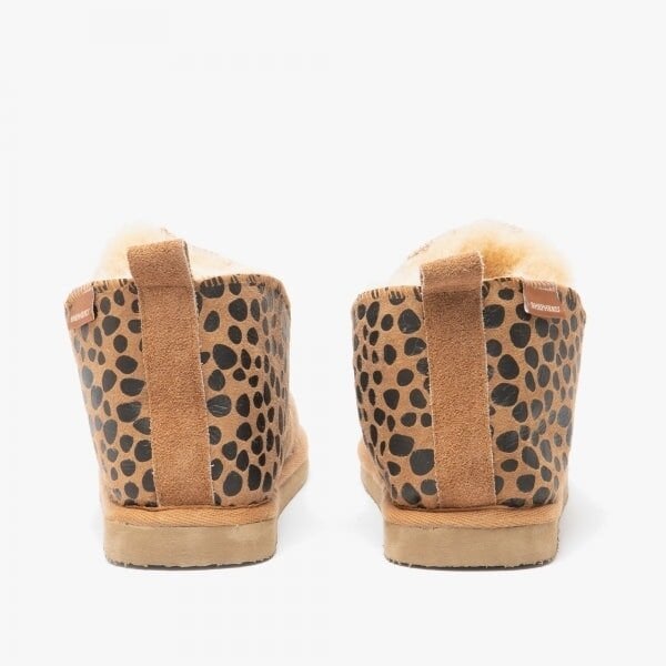 Shepherd ANNIE Womens Sheepskin Slipper Boots Leopard/Chestnut