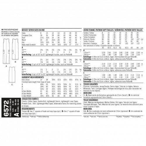 New Look Sewing Pattern 6572, Dresses for Women, A (8-10-12-14-16-18-20) - Intermediate