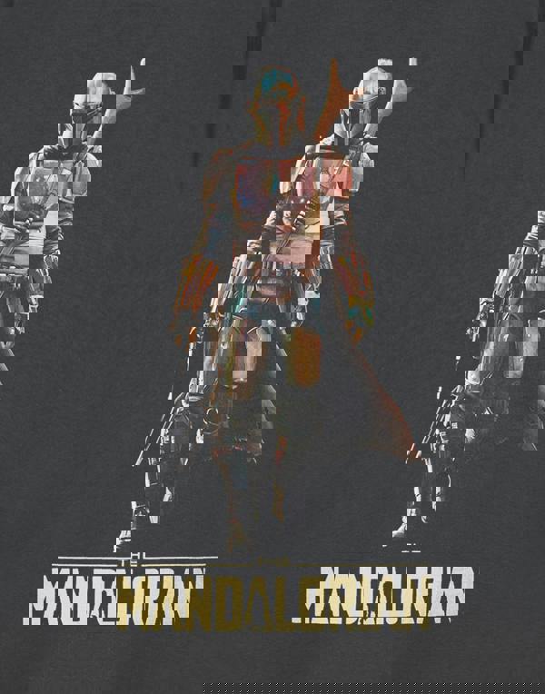 Star Wars Mens Grey The Mandalorian Short Sleeved T-Shirt