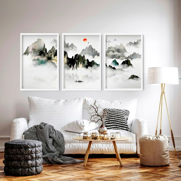 Japanese room decor | set of 3 wall art prints