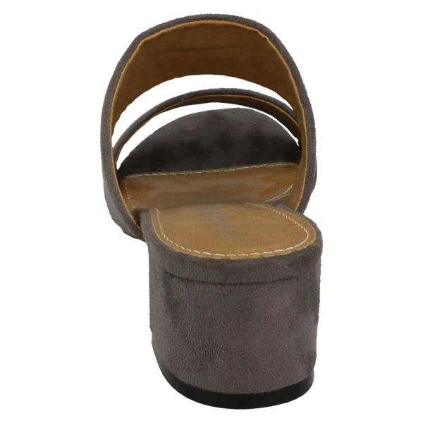 Anne Michelle Ladies Anne Michelle Mid Heel Mule Strap Sandals