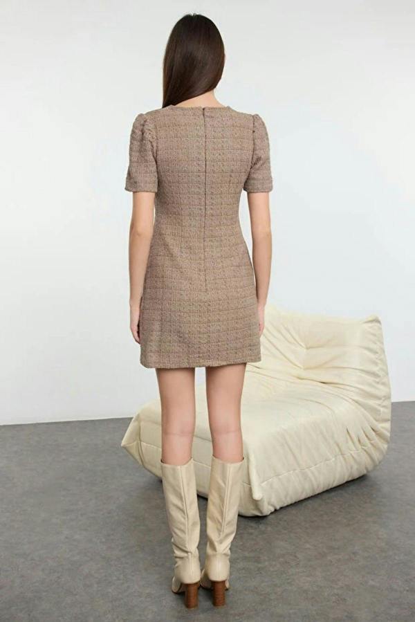 WOVCOR A-Line Pocket Detailed Mini Woven Dress