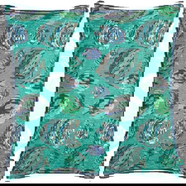Wylder Chenille Fish Cushion Cover - Teal