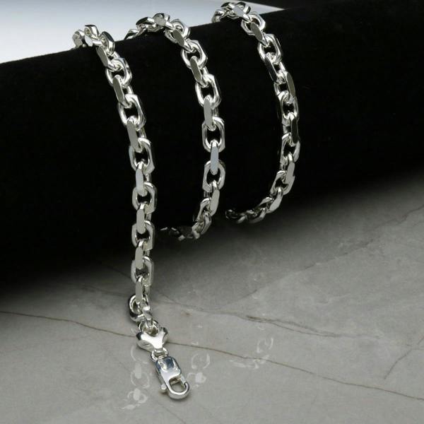 Sterling Silver 6mm Diamond Cut Belcher Chain - Love Silver Jewellery