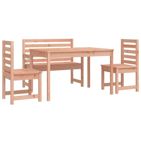 Berkfield 4 Piece Garden Dining Set Solid Wood Douglas