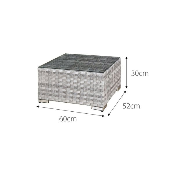 Oseasons Acorn Deluxe Rattan 10 Seat Rising Firepit Sofa Set in Dove Grey