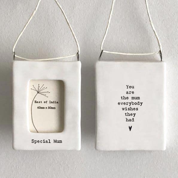 Mini Hanging Porcelain Frame “Special Mum” – Mother’s Day Gift – Small Sentimental Keepsake